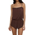 thumbnail image 1 of FAROOT Women's Pajamas Playsuits Lace Trim Print/Solid Color Cami Romper, 1 of 8
