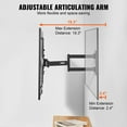 thumbnail image 3 of VEVOR Full Motion TV Mount Fits for Most 26-55 inch TVs, Swivel Tilt Horizontal Adjustment TV Wall Mount Bracket with Articulating Arm, Max 400x400mm, Holds up to 99 lbs, 3 of 7