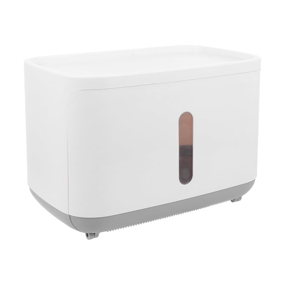 UPOUART Grey Plastic Punch Free Tissue Box Waterproof Storage Rack with Transparent Window