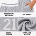 thumbnail image 5 of Forever 21 Girls Sweatpants Cotton Blend Fleece Wide Leg Baggy Pants with Pockets and Elastic Waistband, 5 of 7