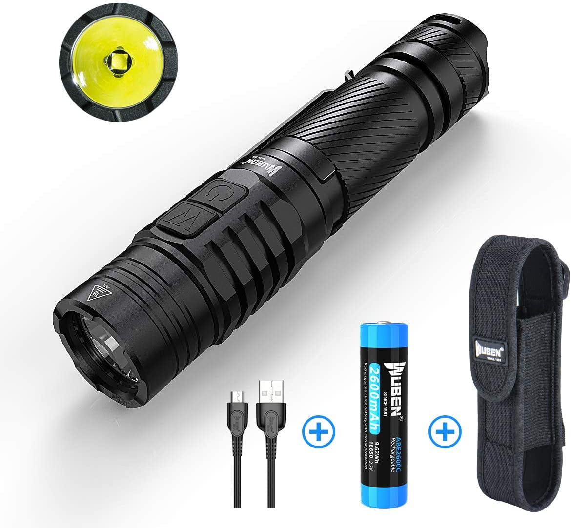 200LM 5 Mode Waterproof LED Flashlight Torch 5 modes Tactical 18650 Rechargeble 