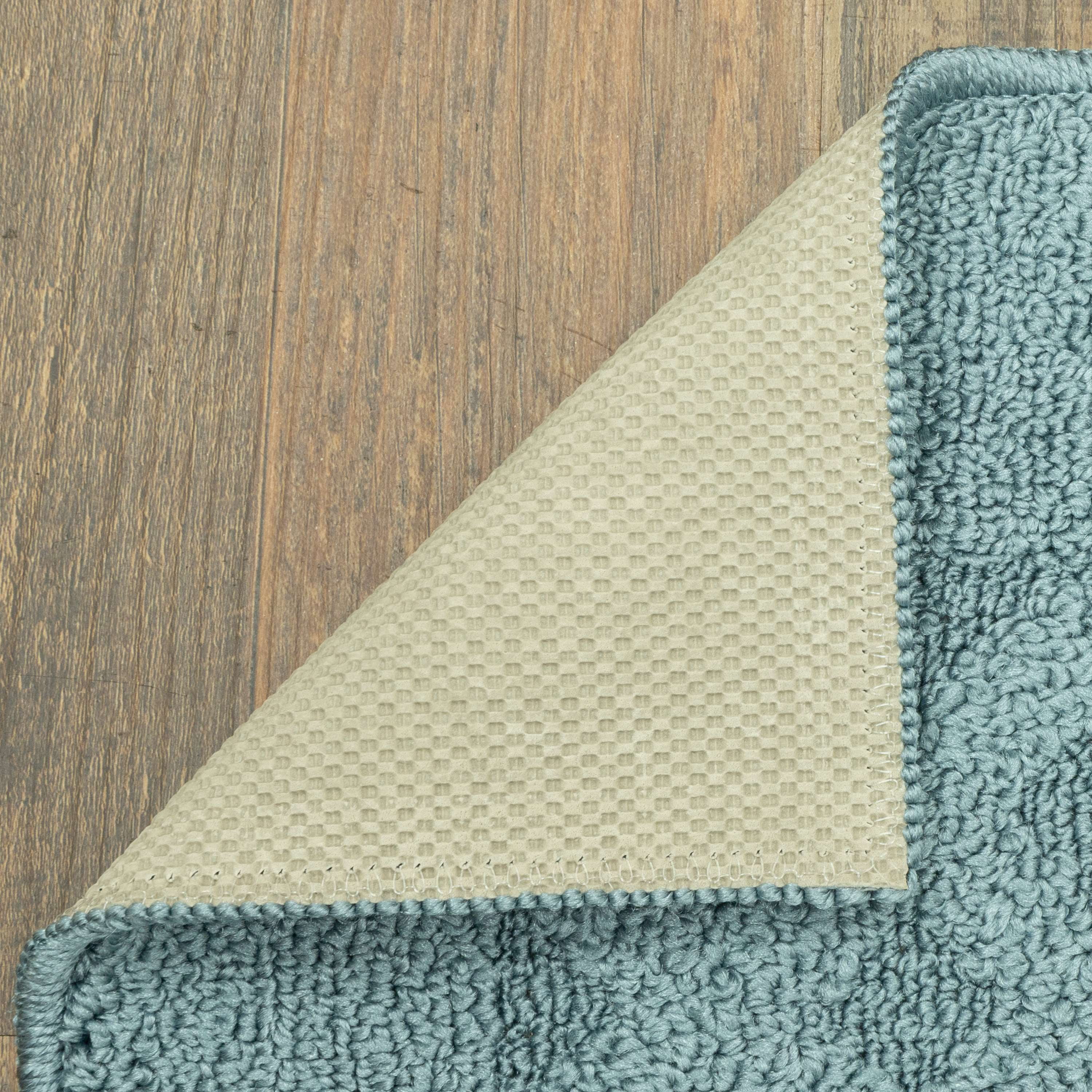 Mainstays Dylan Solid Diamond Olefin Blue Indoor Area Rug, 5' x 7'