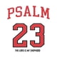 thumbnail image 2 of Men's 100% Cotton T-Shirt with "Psalm 23 The Lord is My Shepherd" Print - Classic Black and White, Short Sleeve, Crew Neck, Relaxed Fit, Casual Streetwear Style, T Shirt, 2 of 7