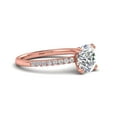 thumbnail image 2 of 2.00 Carat TW Women's Moissanite and Natural Diamond Solitaire Engagment Ring in 10k Rose Gold (Size 6.5), 2 of 4