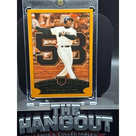 2001 Topps Road to 73 Gold Barry Bonds #365 San Francisco Giants Baseball Card San Francisco Giants MLB Baseball Trading Card