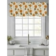 thumbnail image 4 of Curtain Valance for Windows,Watercolor Sunflower Green Plant Kitchen Valances Rod Pocket Short Curtains,Blossom Floral Vintage Linen Window Treatment Panel for Bedroom Living Room Bathroom 54"x18", 4 of 9