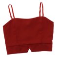 thumbnail image 1 of Chaleco sin mangas Sunnimix Bralette crop Tank Top para mujeres y Niñas Rojo Vino S, 1 of 8