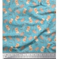 thumbnail image 1 of Soimoi Velvet Fabric Leaves,Tree Stump & Squirrel Animal Print Fabric by the Yard 58 Inch Wide, 1 of 1