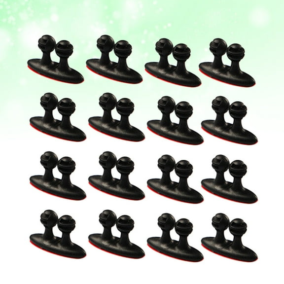 Milisten Multipurpose Black Car Cable Clips 16Pcs Easy to Use Wire Organizer