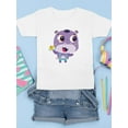 thumbnail image 3 of Hippo With A Cake T-Shirt Juniors -Image by Shutterstock,  Small, 3 of 4