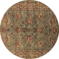 thumbnail image 1 of Ahgly Company Indoor Round Oriental Brown Industrial Area Rugs, 7' Round, 1 of 4