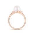 thumbnail image 2 of ANGARA Classic Japanese Akoya Cultured Pearl Bypass Ring in 14K Rose Gold for Women | June Birthstone, Birthday, Anniversary, Jewelry Gift for Women | Pearl Ring, 2 of 9