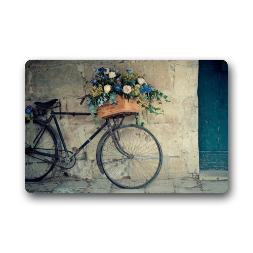 WinHome Bicycle Doormat Floor Mats Rugs Outdoors/Indoor Doormat Size