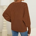 thumbnail image 5 of Antinious Blouses for Women Dressy Casual Hollowed Out Sweater V Neck Wing Sleeve Slim Tops,Fall Winter Going Out Tops for Women,Sweatshirt for Women,Coffee,XL, 5 of 5