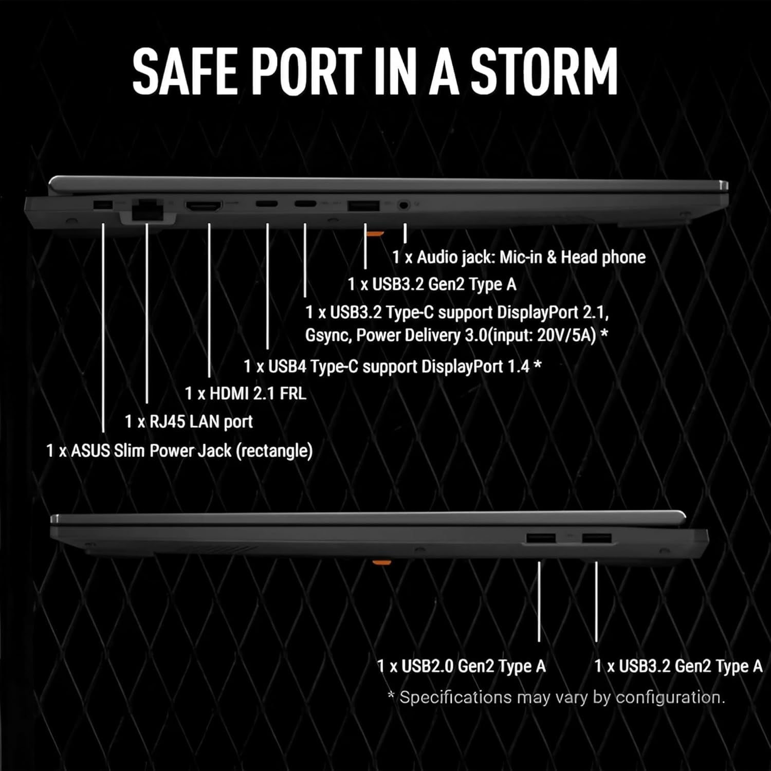 ASUS TUF Gaming A18 Gaming Laptop | 18" WUXGA IPS 144Hz | AMD 8-Core Ryzen 7 260 | 32GB DDR5 2TB SSD | NVIDIA GeForce RTX 5060 (572 AI Tops) | Backlit Keyboard USB 4 Win11 Pro w/DLCA Accessory
