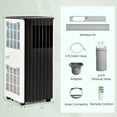 thumbnail image 2 of Gymax 10000 BTU Portable Air Conditioner ASHRAE 3-in-1 AC Unit w/ Humidifier & Sleep Mode Black, 2 of 10
