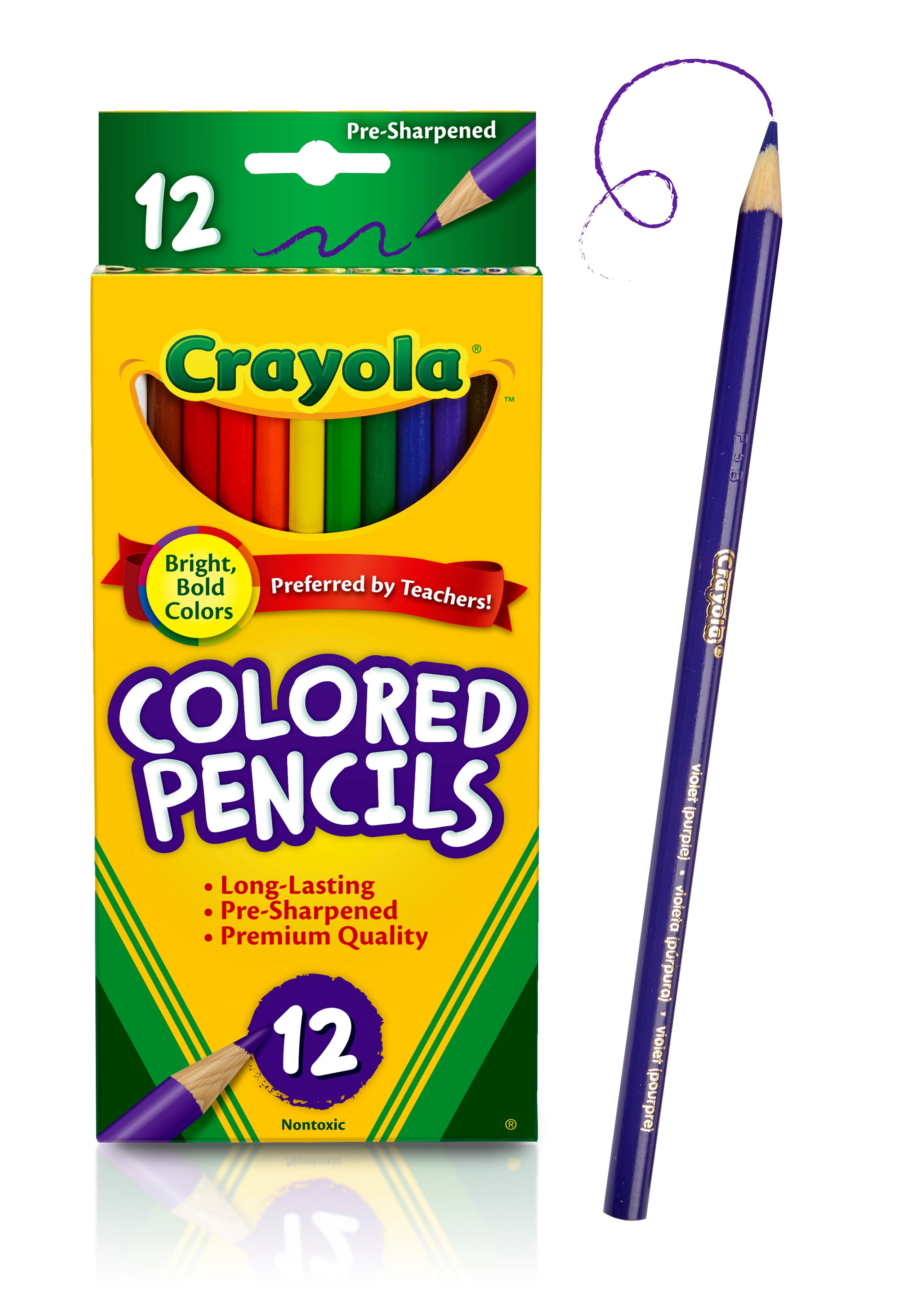 Crayola Colored Pencil Set, Assorted Colors, 12 Count, School Supplies, Beginner Child Crayola Colored Pencil Set, Assorted Colors, 12 Count, School Supplies, Beginner Child