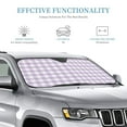 thumbnail image 3 of Kdxio Purple Checkboard Print Windshield Sun Shade, Foldable Sun Blocker for Car,Truck,SUV Automotive Interior Sun Protection,Reflective Shade for Front Windshield(Medium), 3 of 7
