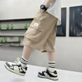 thumbnail image 2 of Loose Short Boy 7-8 Years Boy Cargo Shorts Size 14-16 Boys Summer Shorts Baggy Jorts Boy Baggy Jorts Boys Quick Dry Gym Sports Khaki, 2 of 5