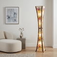 thumbnail image 6 of Eangee Home Design Hourglass Giant Floor Lamp, Shade Made Of Jackfruit Leaves, 13x13x72 Inches, 6 of 7