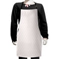 thumbnail image 1 of Damask Kids Apron, Monochrome Royal Ornaments Continuous Simplistic Illustration, Boys Girls Apron Bib with Adjustable Ties for Cooking Baking Painting, Pale Eggshell and White, by Ambesonne, 1 of 2