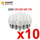 thumbnail image 2 of Bombilla Led C37 para decoración del hogar, luz blanca cálida y fría de día, 3w, 5w, 6w, 7w, B22, E14, E27, AC220v-240v, 6000k, 10 unidades, 2 of 4