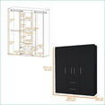 thumbnail image 5 of Chests & Wardrobes, Modern Black 2-Door Armoire with 2 Drawers & 6 Shelves | Wenge | Wood, 5 of 6