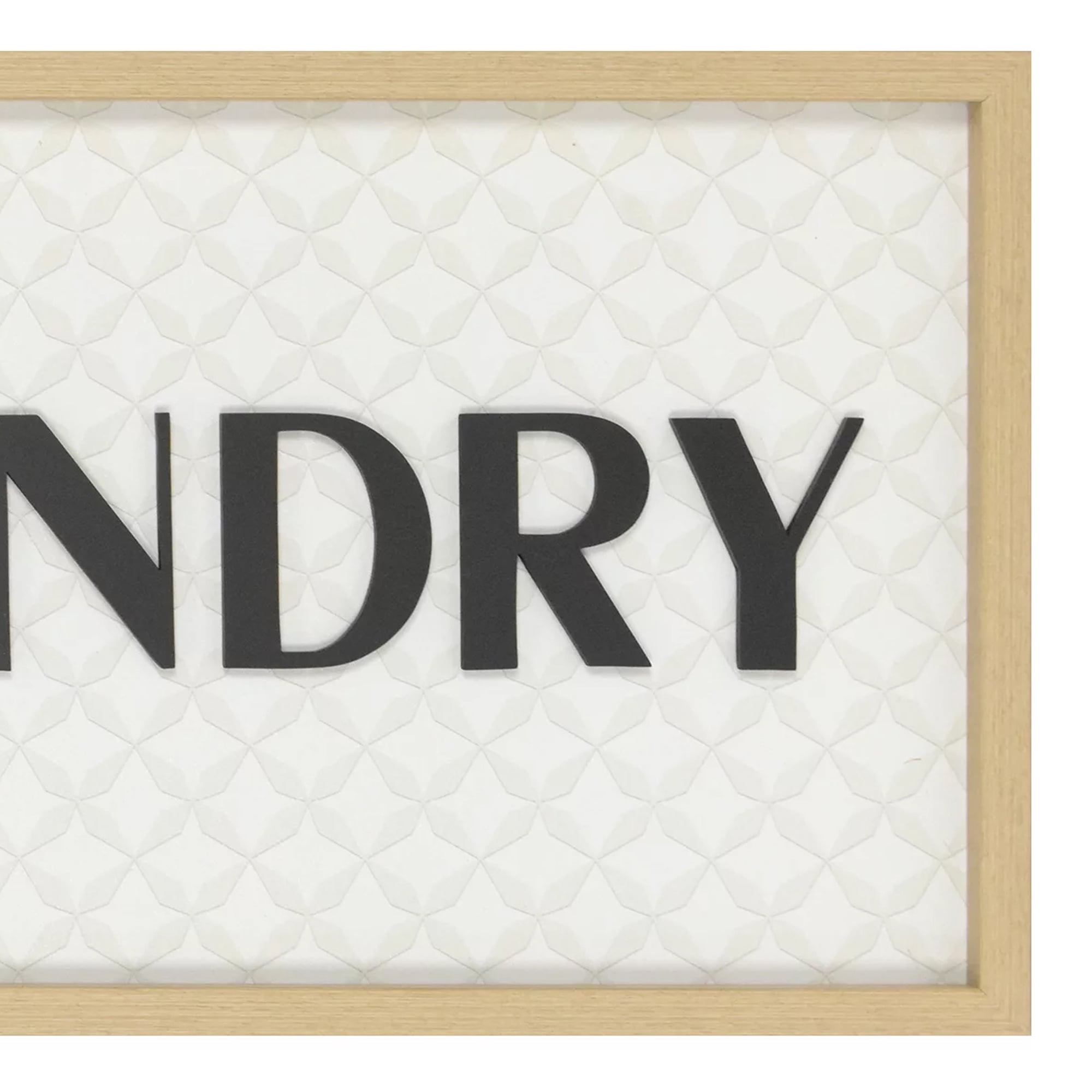 Crystal Art Gallery Black Laundry Farmhouse Style Sign with Checkered Pattern Background 10" x 10"