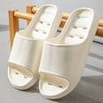 thumbnail image 5 of Womens Shower Shoes Casual Fashion Home Slippers Shower Shoes Pool Slides Sandals Thick Sole Soft Sole Lightweight Breathable Slippers White 8 [EU-40], 5 of 5
