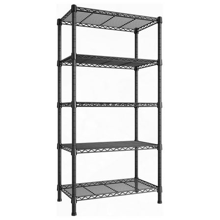 Wire Shelving Rack 5-Tier Metal Shelves for Storage Adjustable Garage Shelving Heavy Duty Storage Shelves for , 24" W X 14" D X 59" H
