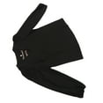 thumbnail image 2 of Blusa de manga larga para mujer, con corte de cadena en la parte delantera, cuello en V, holgada, camisa de manga larga tipo farol para mujer, para primavera, color negro, XL, 2 of 15