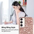 thumbnail image 2 of Compatible with Samsung Galaxy S23 Case Glitter Shockproof, Phone Samsung S23 Case Bling Sparkly TPU and PC Silicone Shiny Girl Women Thin Protective Cover (Rose Gold), 2 of 6