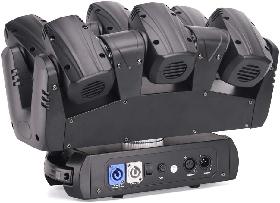 DJ Disco Stage Party Lights, 6x10W RGBW LED Stage Light, RGBW DMX Automated Pan & Tilt DJ Stage Lighting for Christmas Halloween Decorations Gift Birthday Wedding Karaoke KTV Bar