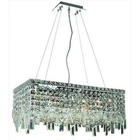 

Elegant Lighting Value Maxime 6 light Chrome Chandelier Clear Royal Cut Crystal-Finish:Chrome