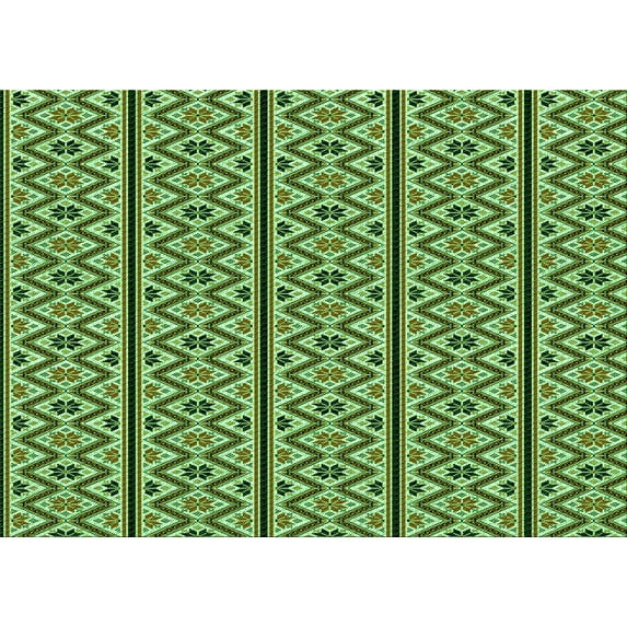 Ahgly Company Machine Washable Indoor Rectangle Transitional Army Green Area Rugs, 7' x 10'