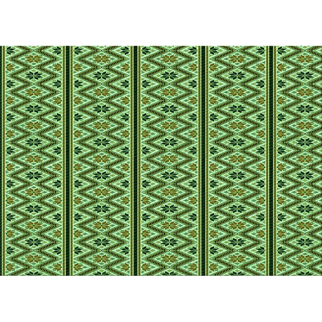 Ahgly Tapis Rectangulaire Lavable en Machine Intérieur Transitionnel Vert Armée, 7 Pieds x 10 Pieds