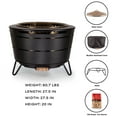 thumbnail image 5 of TIKI Reunion Smokeless Fire Pit – 27.5" Stainless Steel Wood Burning Fireplace for Yard, Patio & Camping, Large Outdoor Firepit with Weather-Resistant Cover, Ash Pan & Starter Pack, 5 of 7