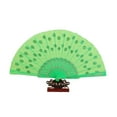 thumbnail image 5 of Kripyery Portable Traditional Handheld Fan Performance Props for Home Folding Fan Chinese Style Peacock Dance Fan, 5 of 8