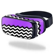 MightySkins SAGEVR-Purple Chevron Skin for Samsung Gear VR Original Cover Wrap Sticker - Purple Chevron