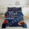 thumbnail image 2 of Erosebridal American Football Comforter Set Toddler Rugby Games Bedding Set Navy Blue Comforter Sports Theme Quilt Set, 2 of 7