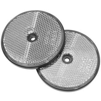 CHENGU 20 Pcs 3 Inch Round Front Reflectors With Screws - Red Safety Reflectors For Trailers, Fences, Mailboxes