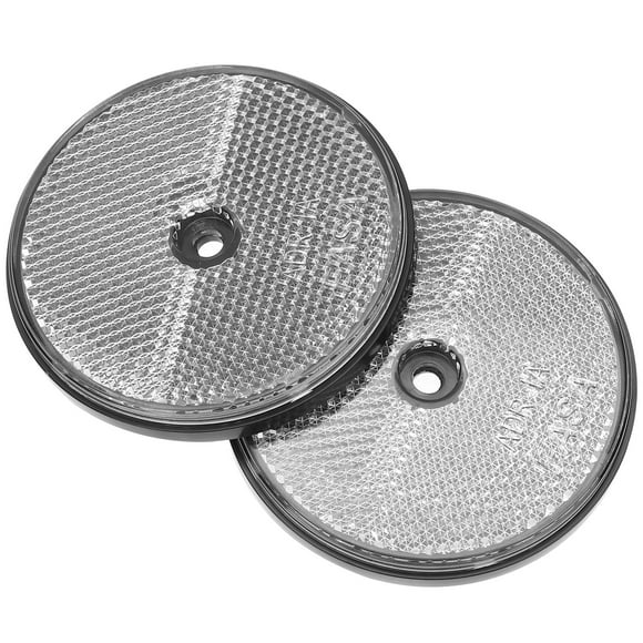 2pcs Driveway Reflector Round Front Reflector Trailer Bike Screw On Reflector