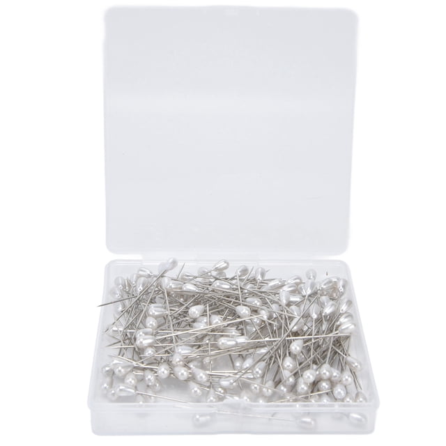 Corsage Boutineer Pins,200pcs Teardrop Pearl Head Dressmaking Pins Teardrop Pearl Head Pins Dependable Performance