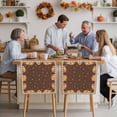 thumbnail image 4 of Thanksgiving Chair Covers Set of 8 Pumpkin Dahlia Chair Back Covers Stretch Removable Washable Slipcovers Protector for Dining Room Kitchen Party Decor, 4 of 5
