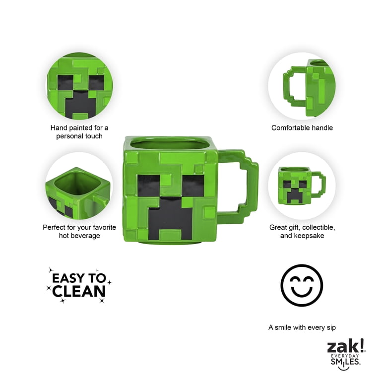 Zak Designs 21oz Ceramic Sculpted Mug - Minecraft Creeper