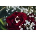 thumbnail image 5 of 2.05 Carat Emerald Cut Moissanite ( G-H/ VS1 ) And Natual Diamond Engagement Rings for Womens In 10K Rose Solid Gold In Ring Size 6.5, 5 of 8