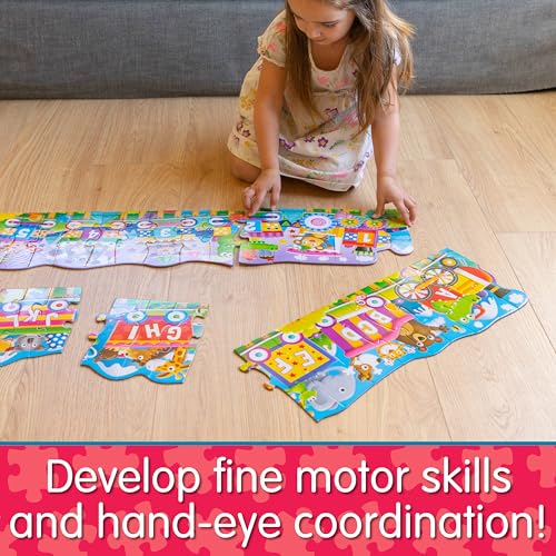 The Learning Journey Doubles-Giant ABC and 123 Train Floor