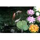 thumbnail image 3 of 4 flores de loto artificiales de espuma flotante de 7 pulgadas para piscina, almohadillas de lirio de agua realistas, rosa marfil blanco naranja carmesí, perfecto para el hogar al aire libre Pati, 3 of 5