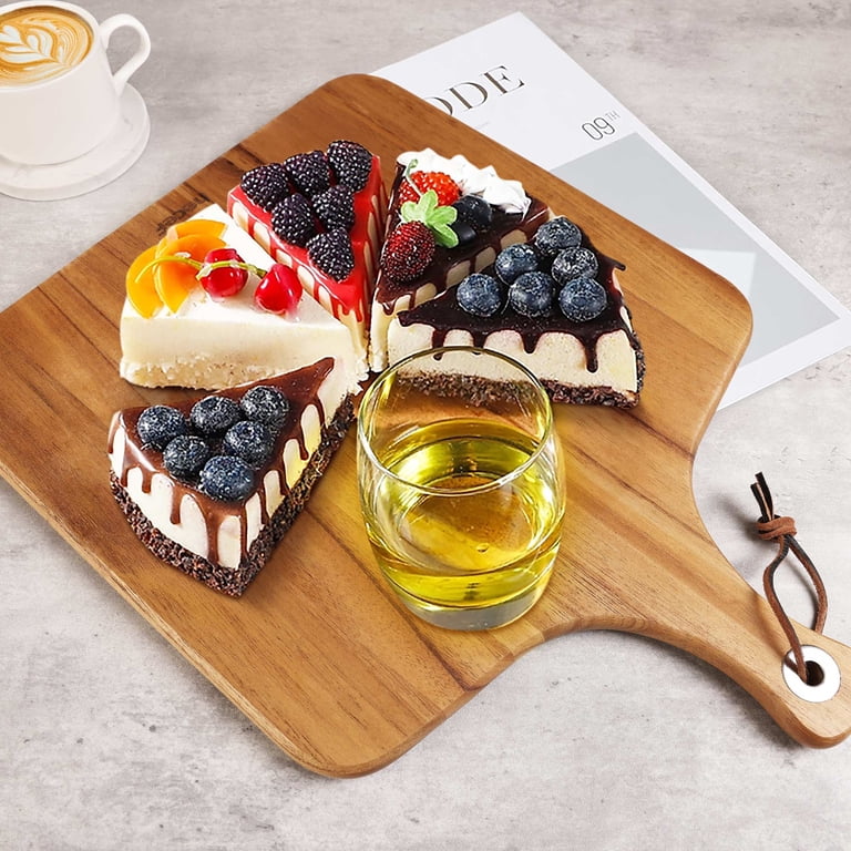 Hecef Square Wooden Cheese Board with Handle photo 7