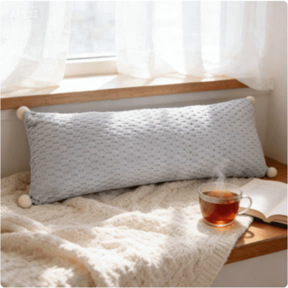 Homesteed Long Lumbar Body Pillow 14x36 Inch Decorative Throw Pillow Rectangle Solid Color Couch Bed Farmhouse Rustic Comfort